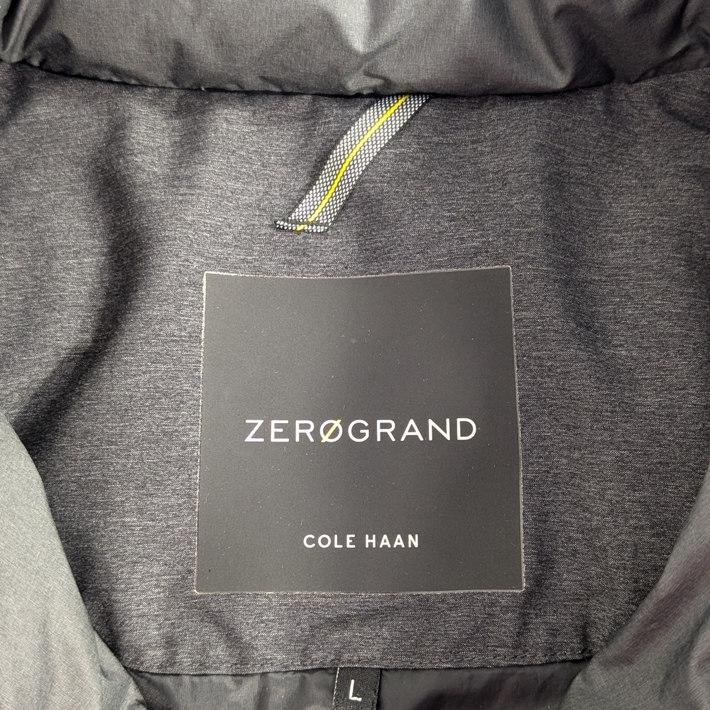 Cole Haan ZEROGRAND Women's Long Insulated Button Up Gray Puffer Jacket Size L - Picture 3 of 15